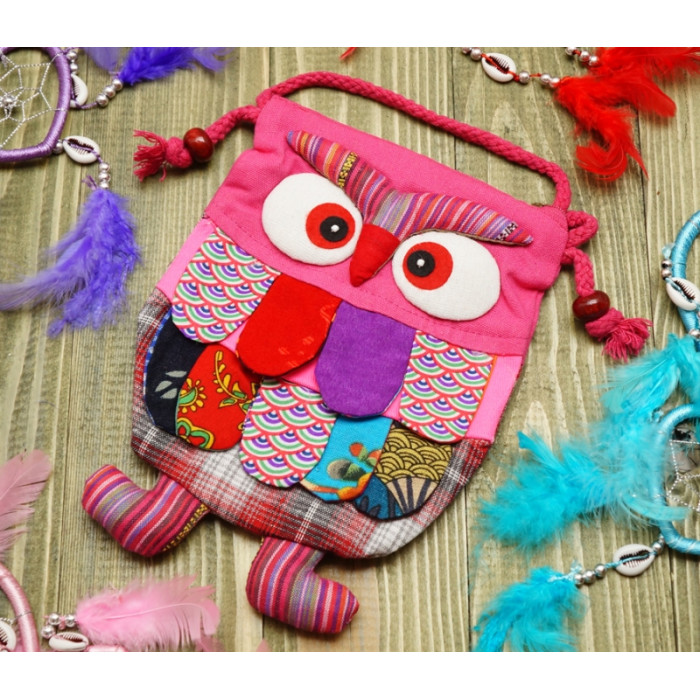 Children's bag Owl Pink