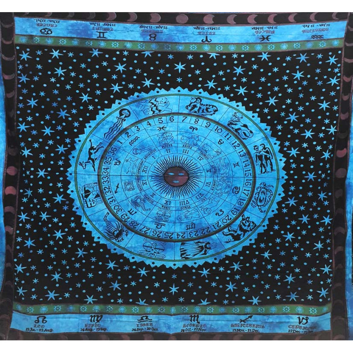 Double Bedsheet Astrology blue