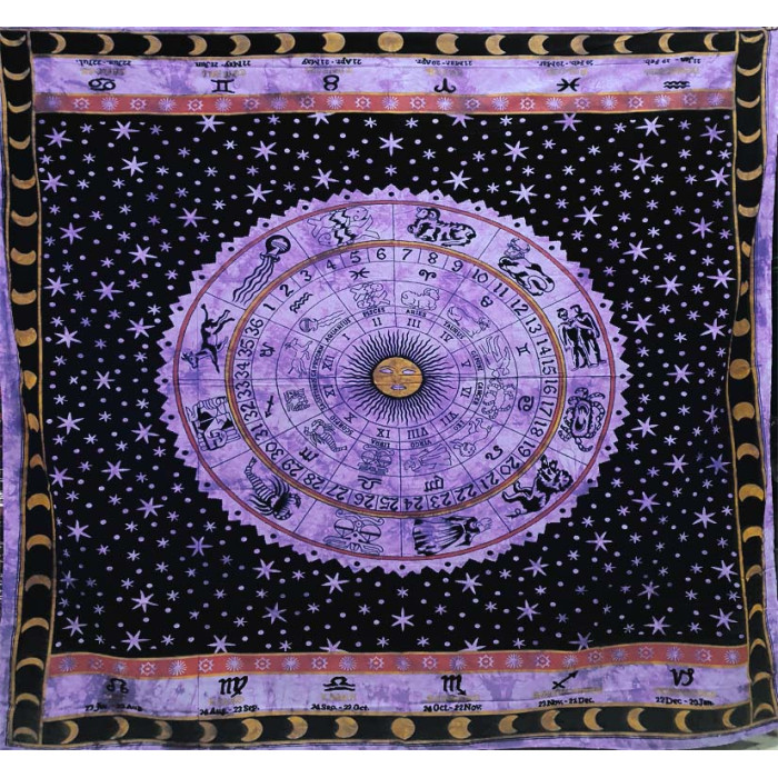 Double Bedsheet Astrology lilac