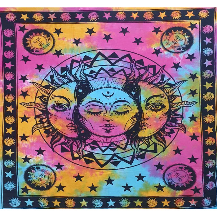 Double Bedsheet Sun Moon colored