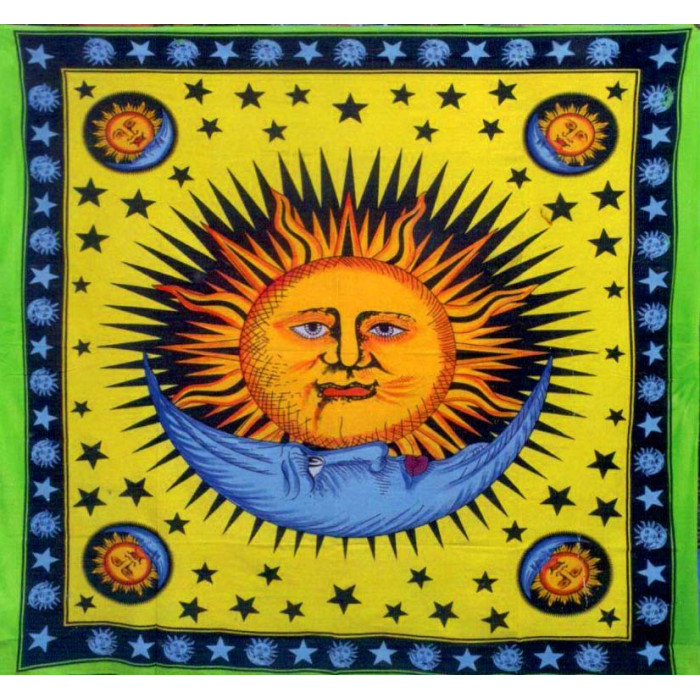 Double Bedsheet Sun Moon colored