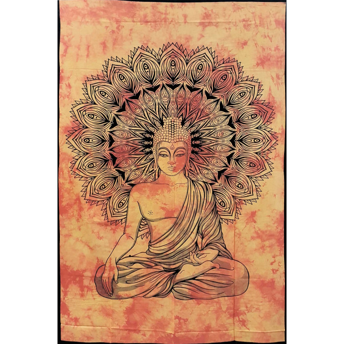 Single bedspread Buddha yellow