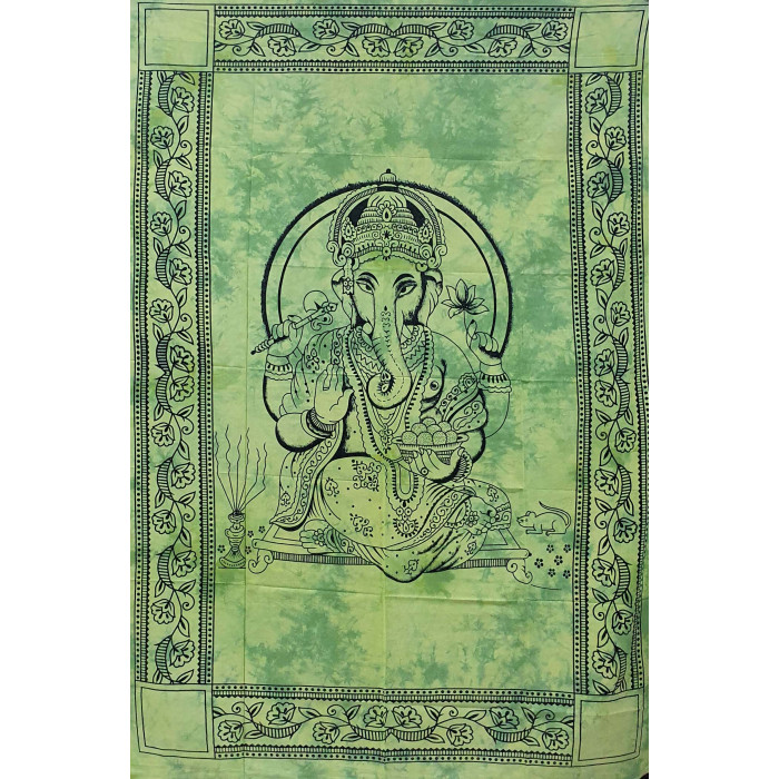 Single bedspread Ganesh light green