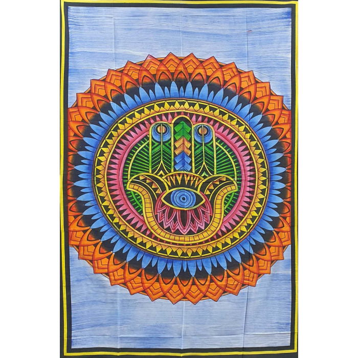 Single bedspread Khamsa colored