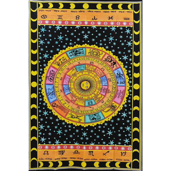 Single bedspread Astrology colored