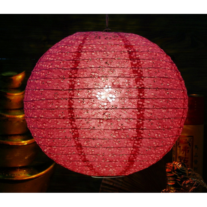 Paper lantern BALL Mei Hua Dark pink