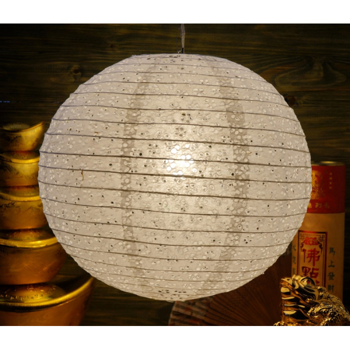 Paper lantern BALL Mei Hua White