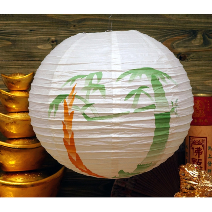 Lantern paper "BALL" Green Bamboo
