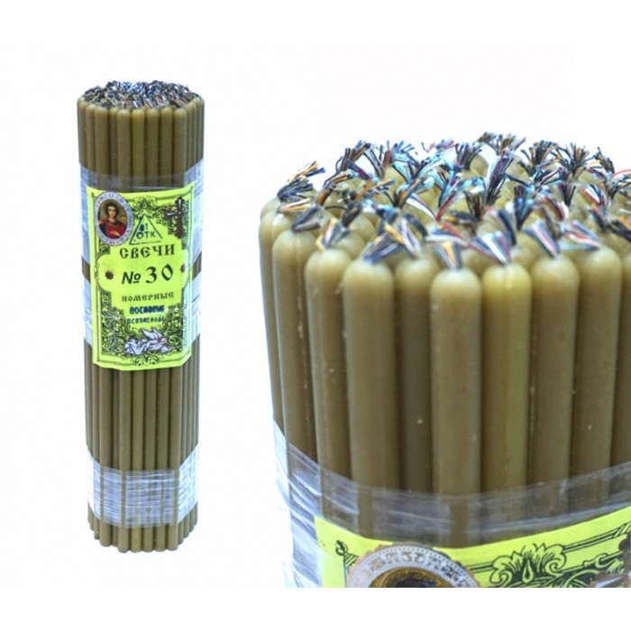 Church candles bunch of 1 kg. Natural color no. 30