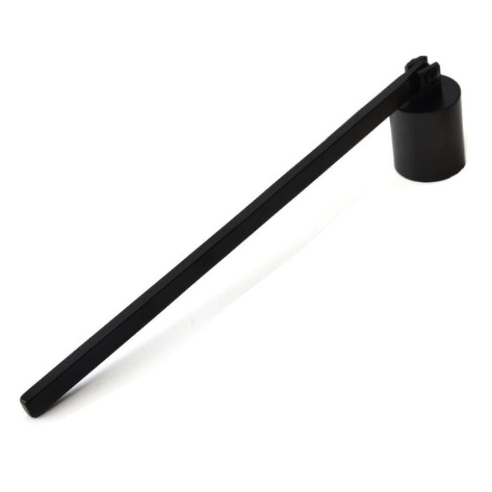 Тушилка для свічок сталева з плоскою ручкою колір Чорна