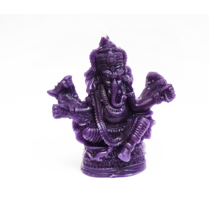 Ganesh candle purple