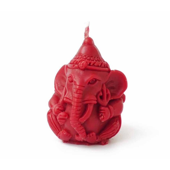 candle Ganesh Red