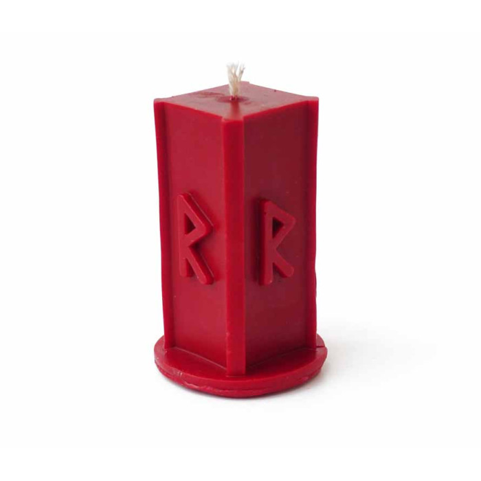 Rune candle Raido red