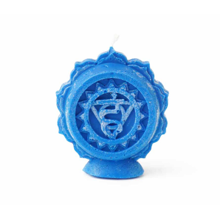 Candle Chakra Vishuddha blue