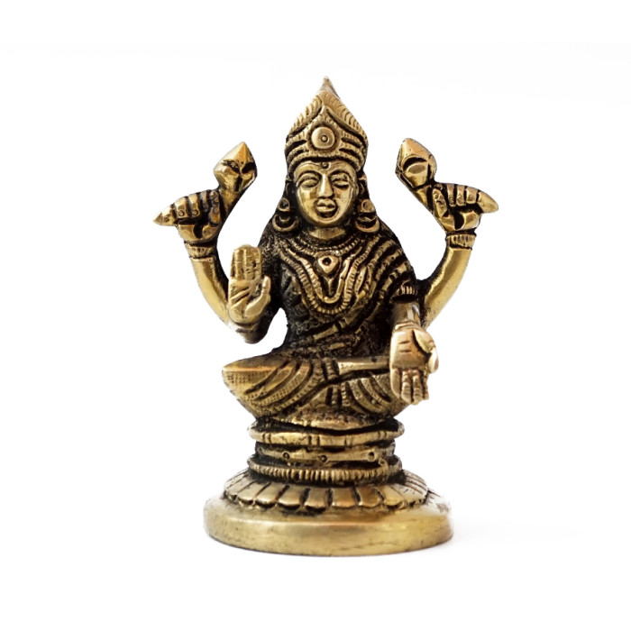 Bronze statue of Lakshmi on a lotus