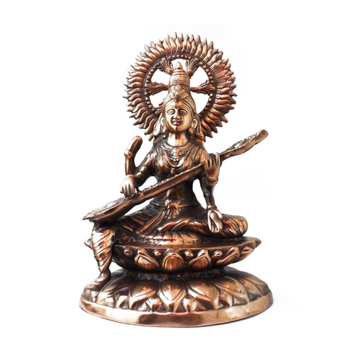 Aluminum statue Saraswati