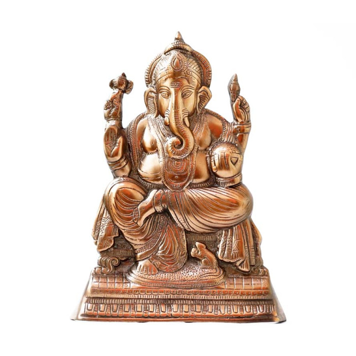 Aluminum flat statue Ganesh