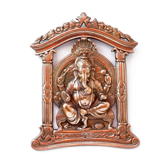 Aluminum picture Ganesh in frame