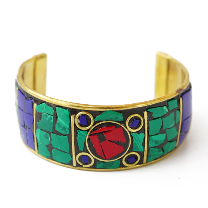 Bracelet staple Mosaic with stones No. 1