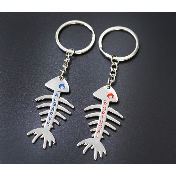 White metal keychain, pair Love No. 15