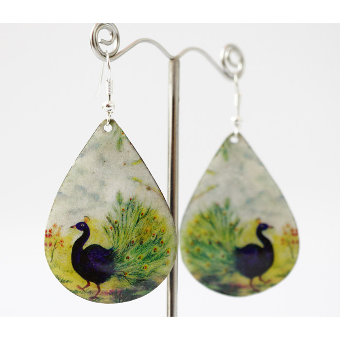 Earrings Hippie Peacock №5 Drop