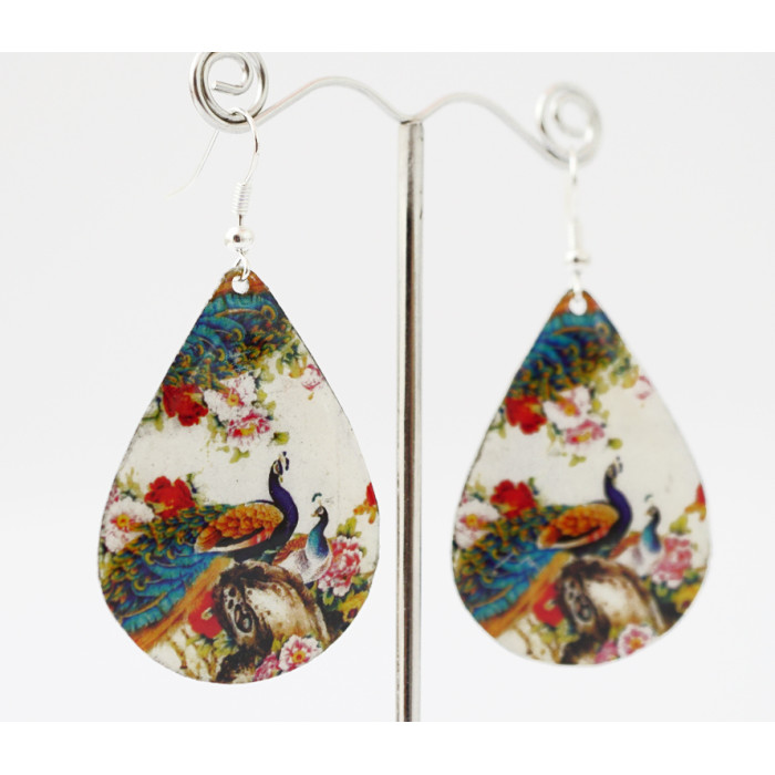 Earrings Hippie Peacock №6 Drop