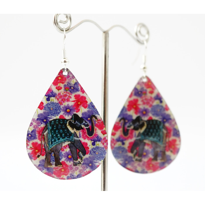 Earrings Hippie Elephant №1 Drop