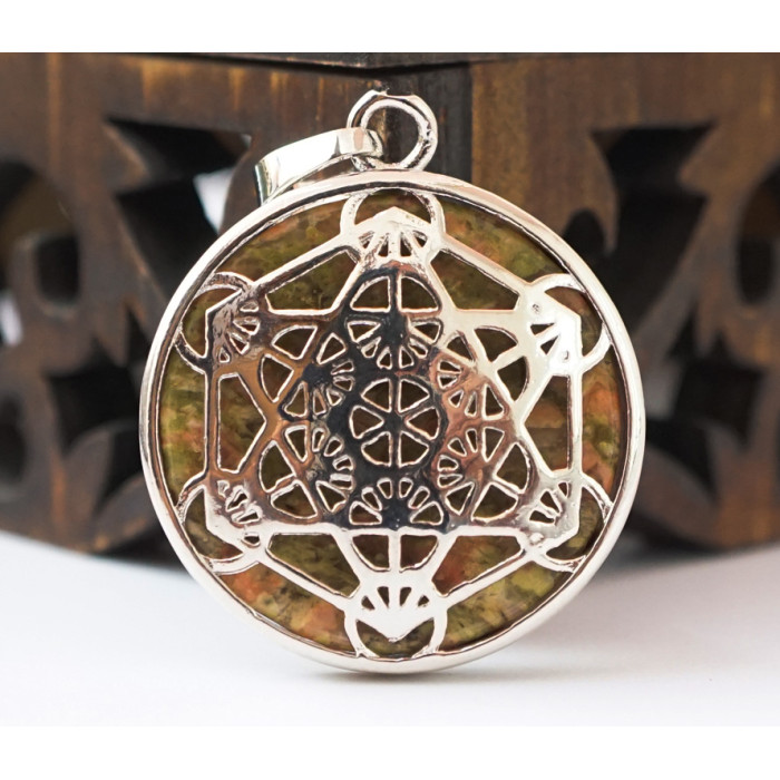 Pendant Metatron insert Unakite