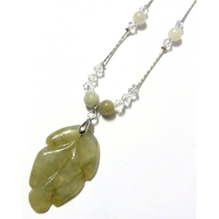 Jade pendant on a chain №3