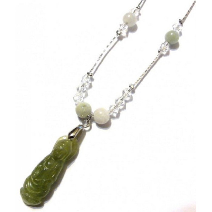 Jade pendant on a chain №4