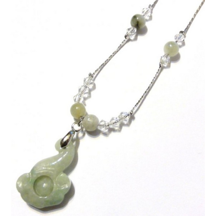 Jade pendant on a chain №5