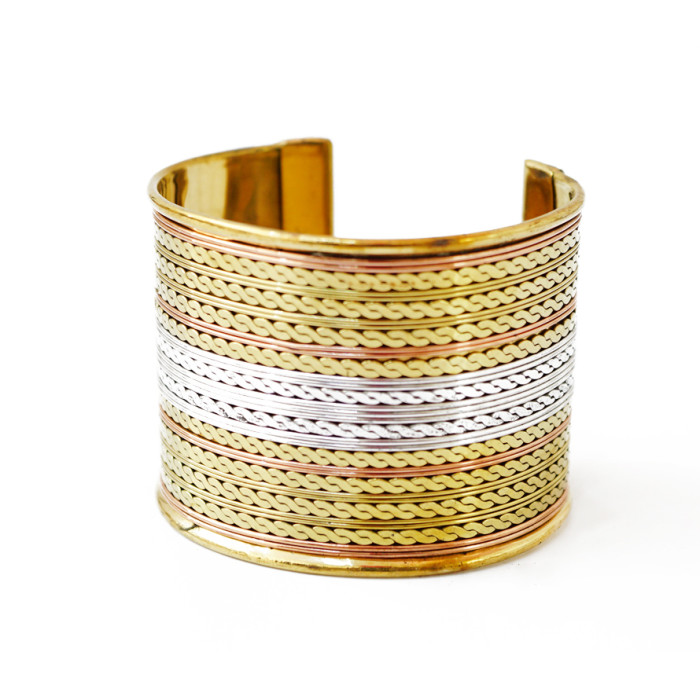 Bracelet staple Three metals