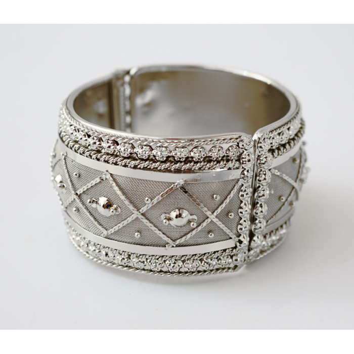 Bracelet indian detachable white metal