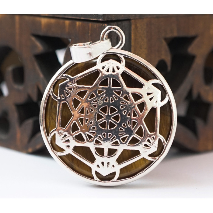 Pendant Metatron insert Tiger's eye