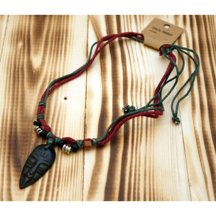 Bone amulet with cord "Wild Tribe" №1