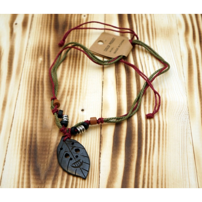 Bone amulet with cord "Wild Tribe" №21
