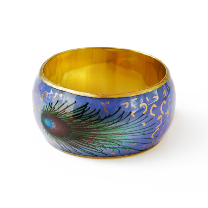 Bracelet Peacock Feather with brass art.0927