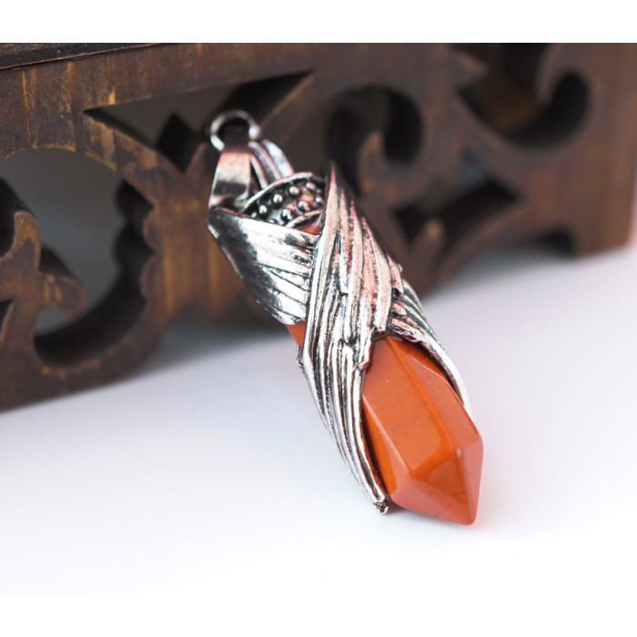 Pendant In the wings of an angel insert Red jasper