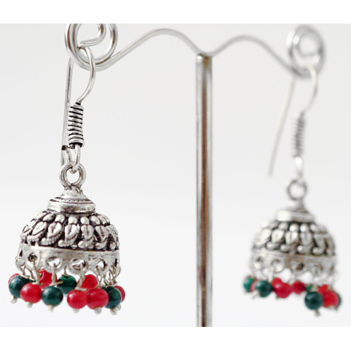 Earrings Umbrella with colored beads