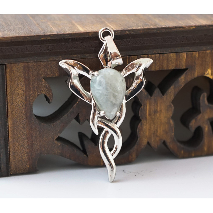 Pendant Caduceus insert Labradorite