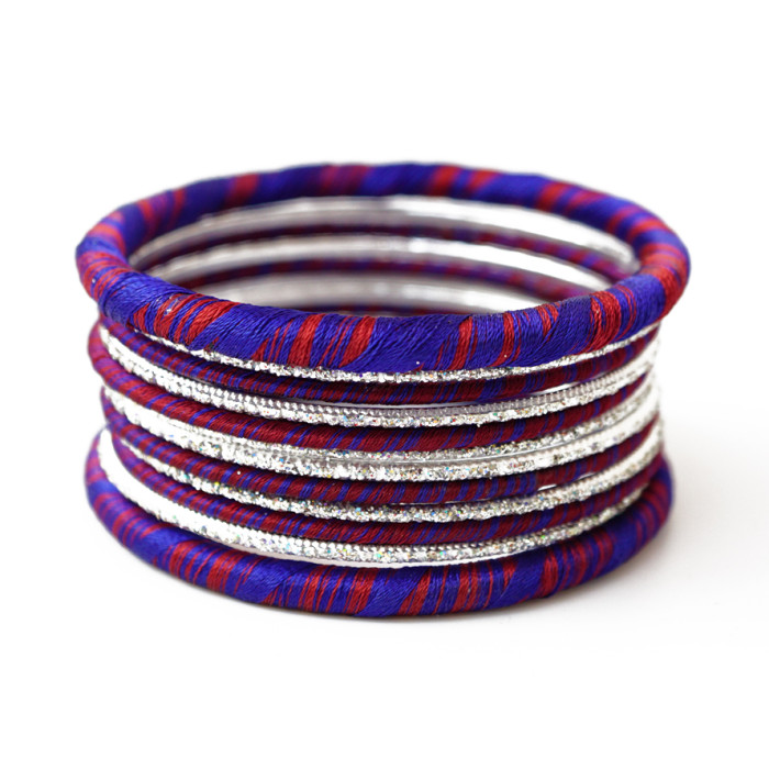 Set of 11 bracelets ring in fabric ref. 1101