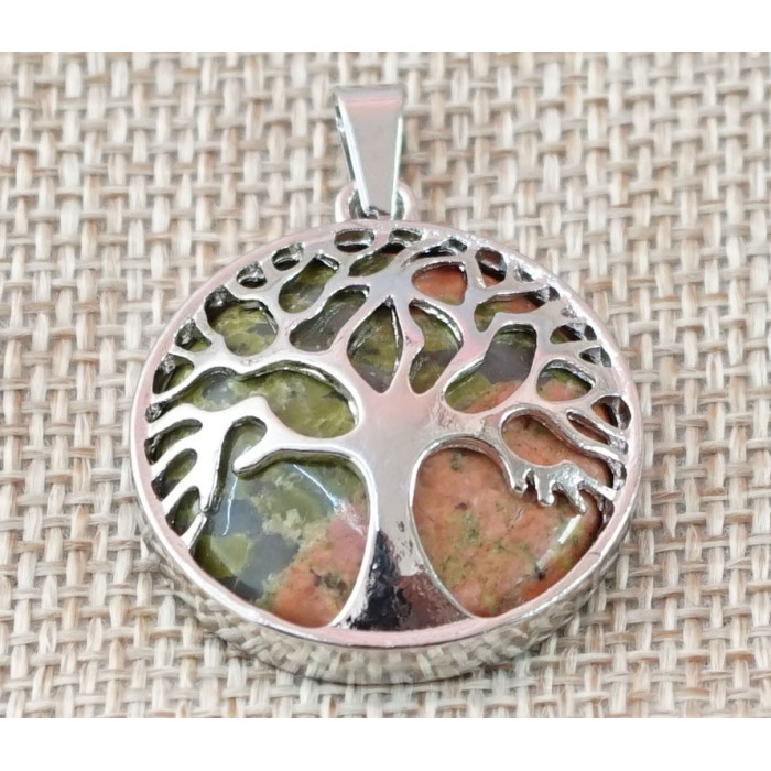 Pendant Tree of Life insert Unakite