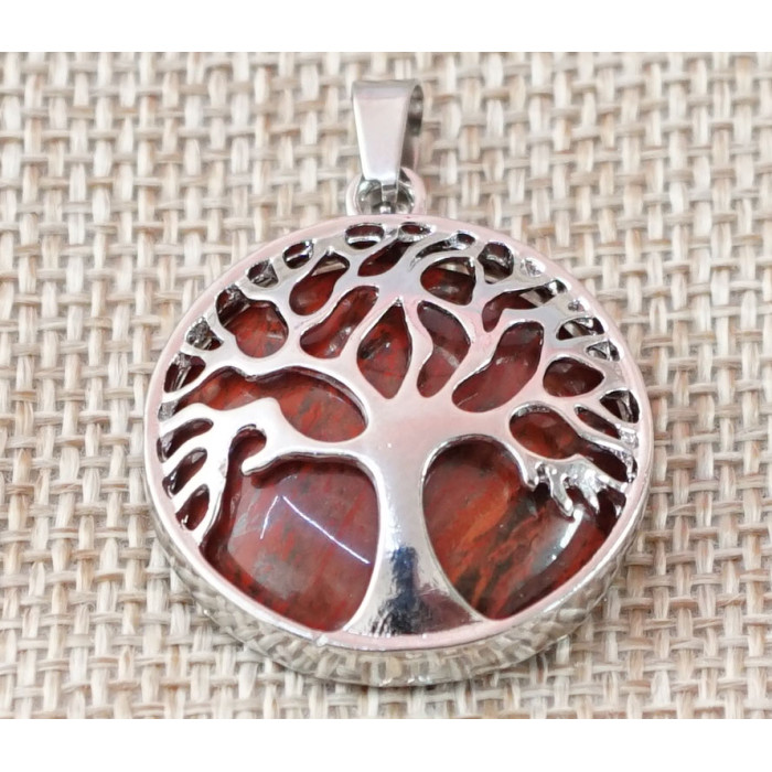 Pendant Tree of Life insert Red jasper