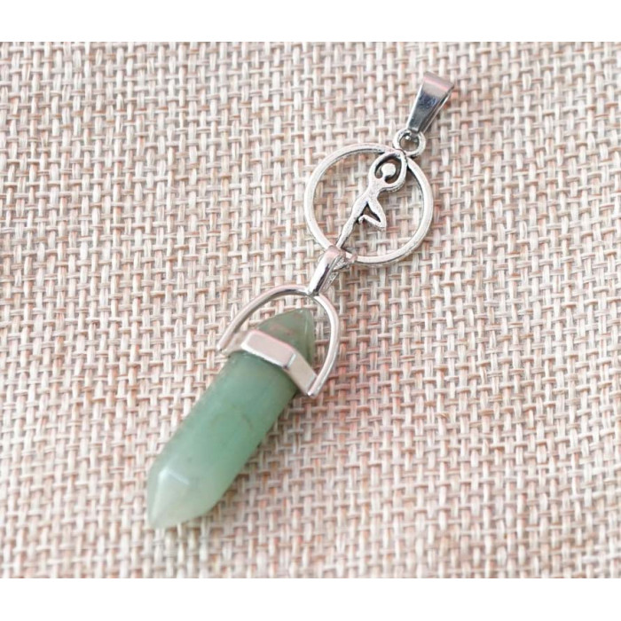 Pendant Yoga insert Green aventurine