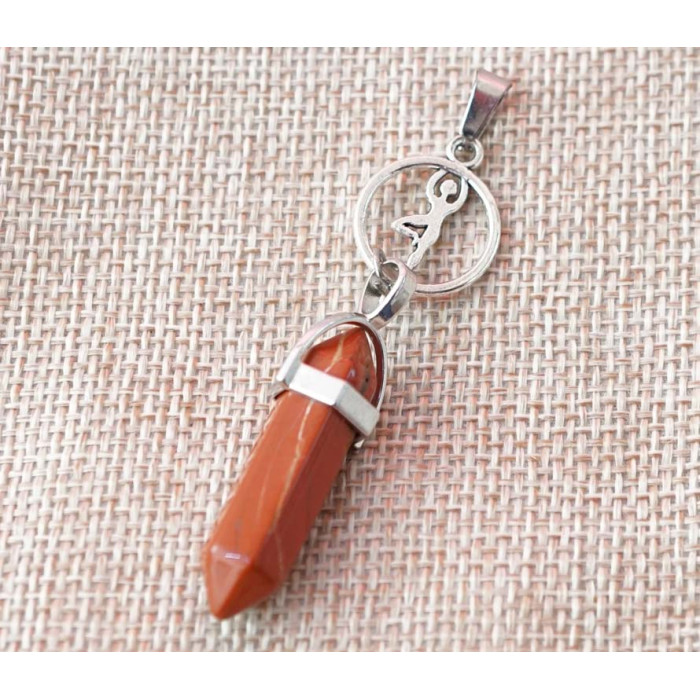 Pendant Yoga insert Red jasper