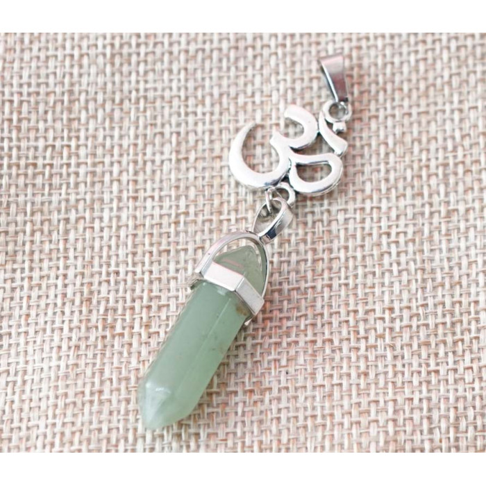 Pendant OM insert Green aventurine