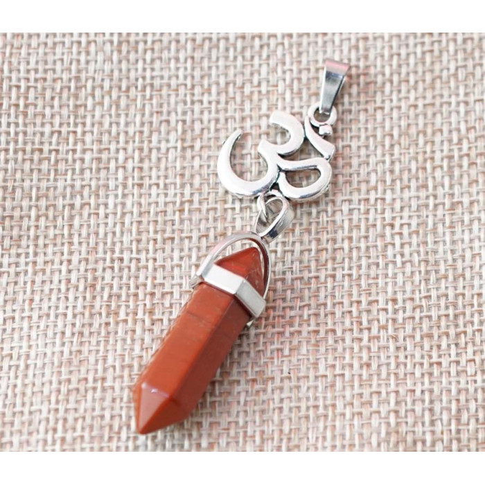 Pendant OM insert Red jasper