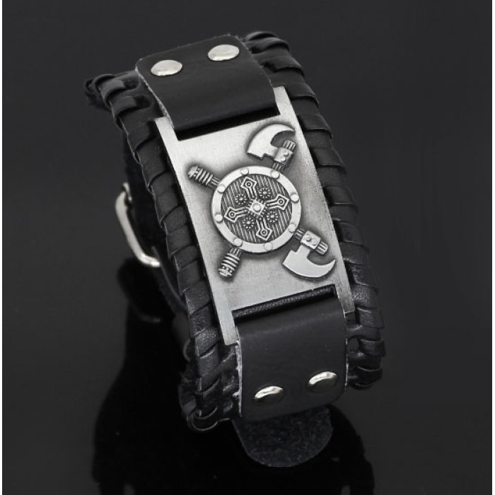 Bracelet Two axes with a shield