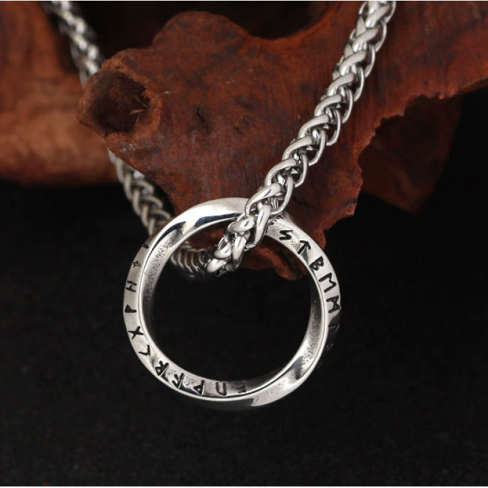 Pendant Runic Ring white metal
