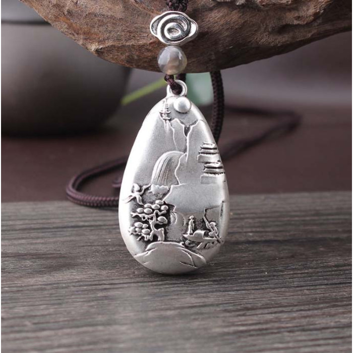 Metal pendant Landscape